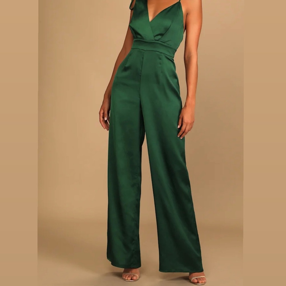 Lulus Elegant Green Jumpsuit